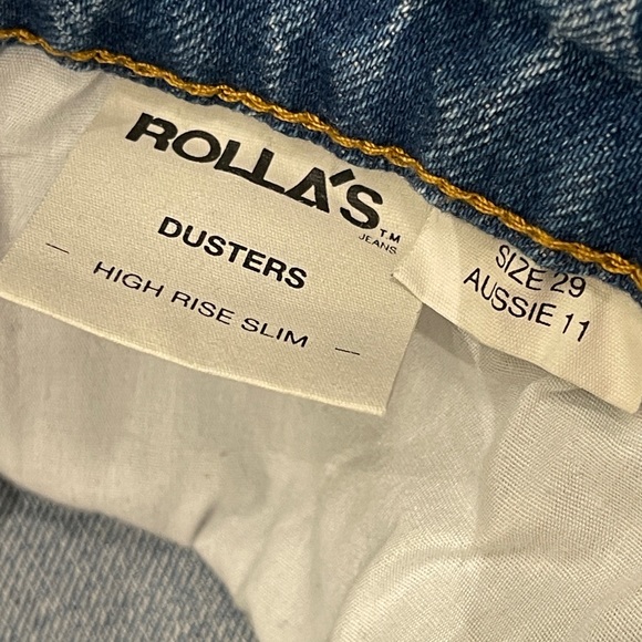 Rolla’s Dusters Highrise Slim Cigarette Leg size 29 💙🦋👖 - Picture 3 of 4